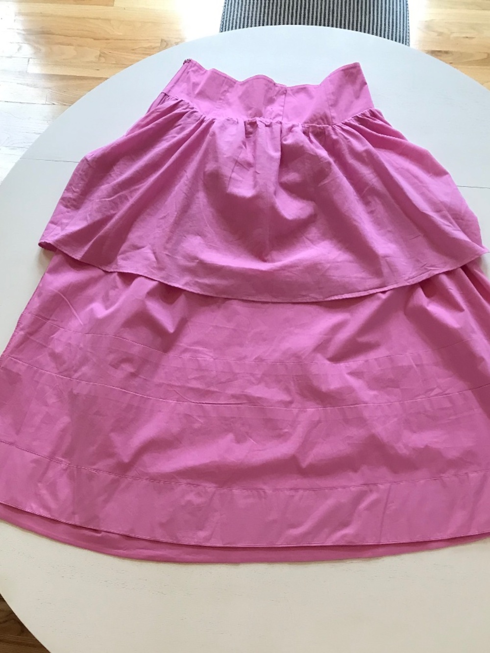 MAEVE BOHO-CHIC PINK BUTTON WAIST FLOWY MIDI SKIRT - Picture 12 of 15